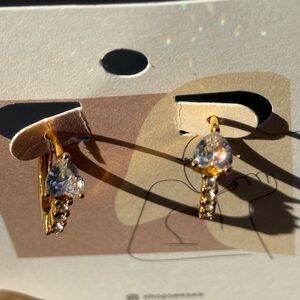 See Sea Waterproof Heart Crystal Huggies